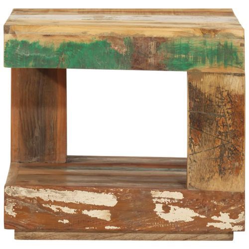 Table basse 45x45x40 cm Bois de récupération massif - Photo n°2; ?>