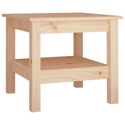 Table basse 45x45x40 cm Bois massif de pin - Photo n°2; ?>