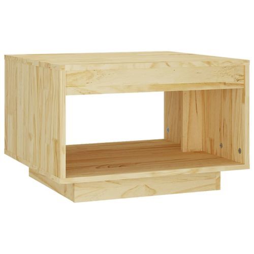 Table basse 50x50x33,5 cm Bois de pin massif - Photo n°3; ?>