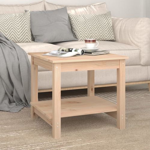 Table basse 50x50x45 cm Bois massif de pin - Photo n°3; ?>