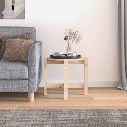 Table basse Ø 52,5x45 cm Bois massif de pin - Photo n°3; ?>