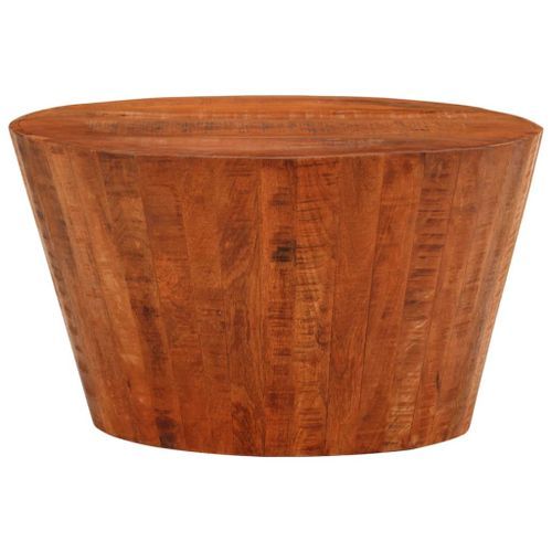 Table basse Ø 52x30 cm bois de manguier brut massif - Photo n°2; ?>