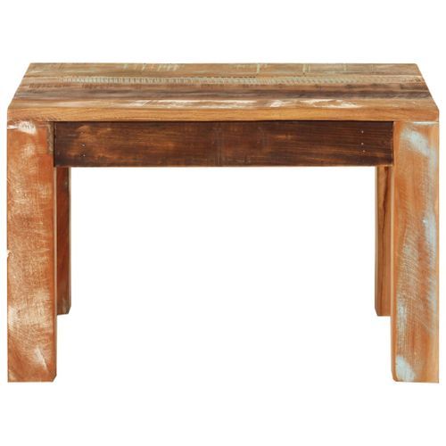 Table basse 55x55x35 cm Bois de récupération massif - Photo n°2; ?>