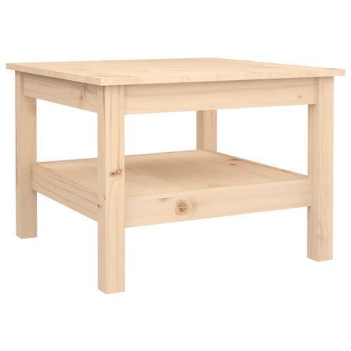 Table basse 55x55x40 cm Bois massif de pin - Photo n°2; ?>