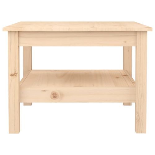 Table basse 55x55x40 cm Bois massif de pin - Photo n°3; ?>