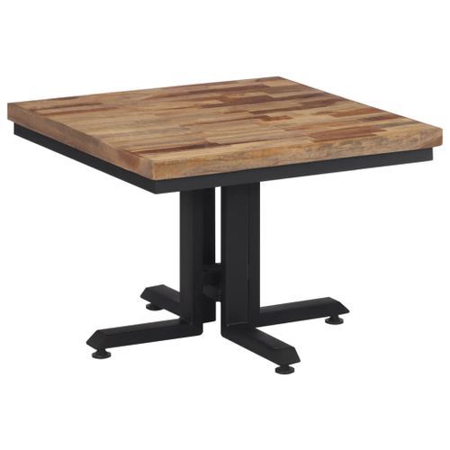 Table basse 55x55x40 cm teck de récupération massif - Photo n°2; ?>