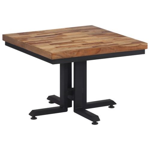 Table basse 55x55x40 cm teck de récupération massif - Photo n°3; ?>