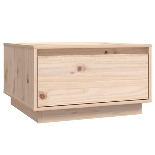 Table basse 55x56x32 cm Bois massif de pin - Photo n°2; ?>