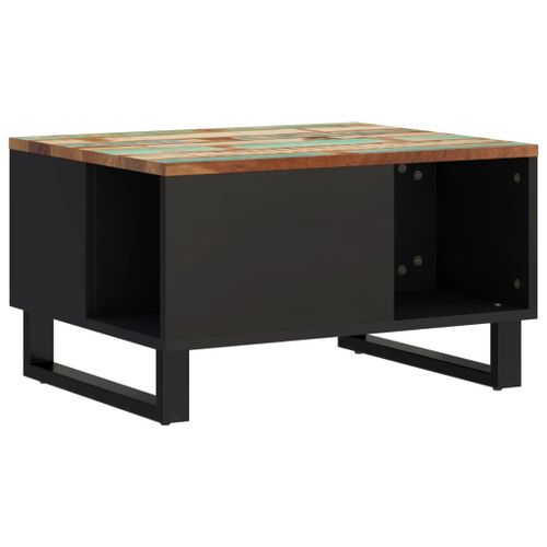 Table basse 60x50x35 cm bois de récupération massif - Photo n°2; ?>
