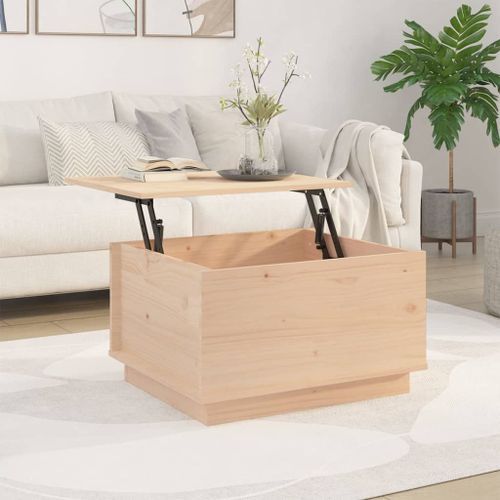 Table basse 60x50x35 cm Bois massif de pin - Photo n°3; ?>