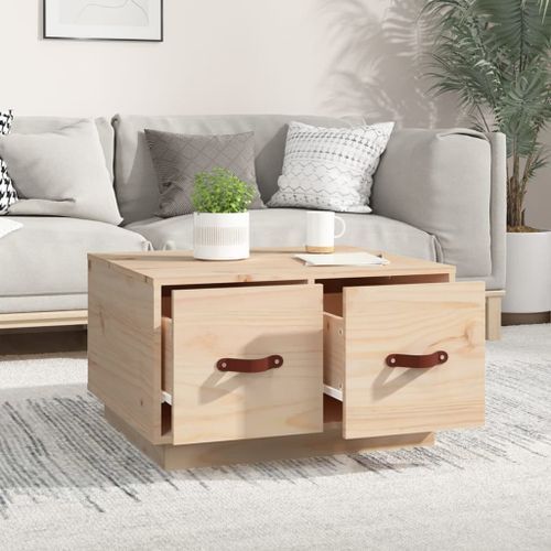 Table basse 60x53x35 cm Bois massif de pin - Photo n°3; ?>