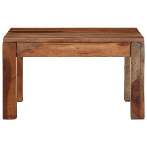 Table basse 60x60x35 cm bois massif d'acacia - Photo n°2; ?>