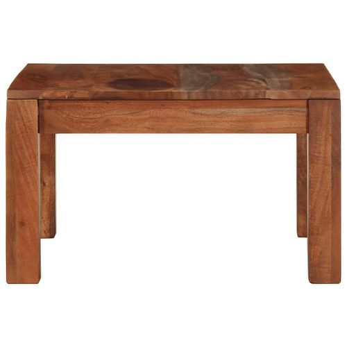 Table basse 60x60x35 cm bois massif d'acacia - Photo n°3; ?>