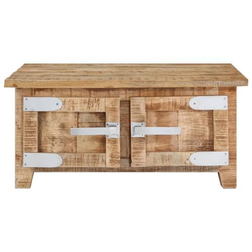 Table basse 67x67x30 cm Bois de manguier massif - Photo n°2; ?>