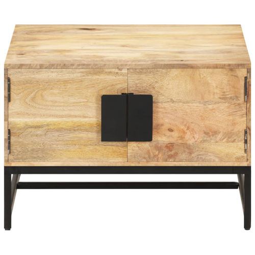 Table basse 67x67x45 cm Bois de manguier massif - Photo n°2; ?>