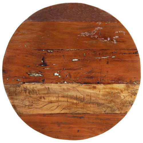 Table basse Ø68 cm Bois de récupération solide - Photo n°3; ?>