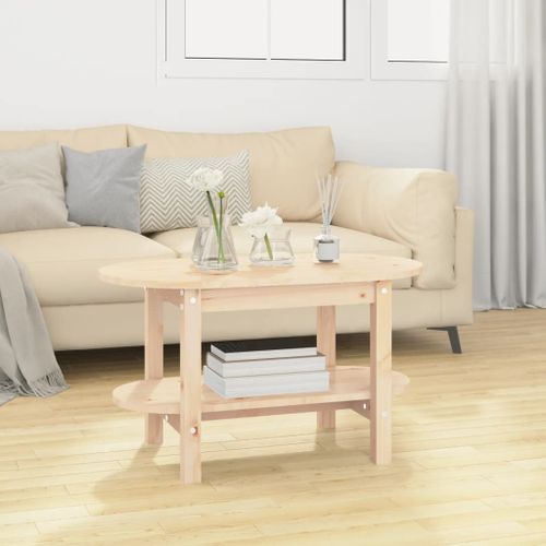 Table basse 80x45x45 cm Bois massif de pin - Photo n°2; ?>