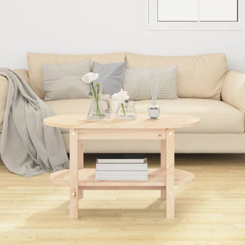 Table basse 80x45x45 cm Bois massif de pin - Photo n°3; ?>