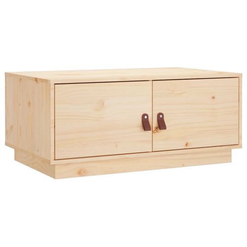 Table basse 80x50x35 cm Bois massif de pin - Photo n°2; ?>