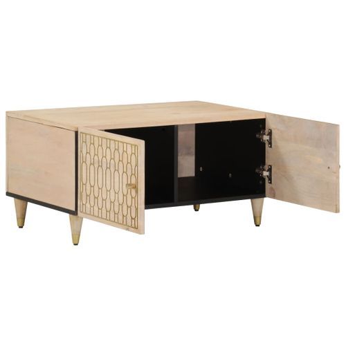 Table basse 80x50x40 cm bois de manguier massif - Photo n°2; ?>