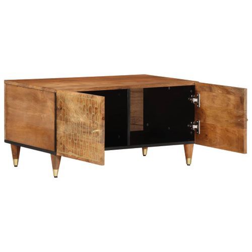 Table basse 80x50x40 cm bois de manguier massif - Photo n°3; ?>