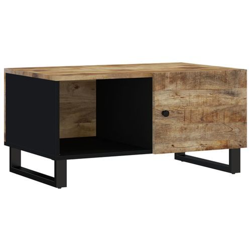 Table basse 80x50x40 cm Bois de manguier solide et d'ingénierie - Photo n°2; ?>