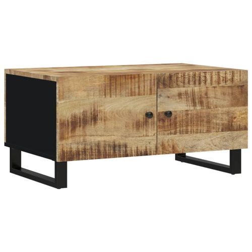 Table basse 80x50x40 cm Bois de manguier solide et d'ingénierie - Photo n°2; ?>