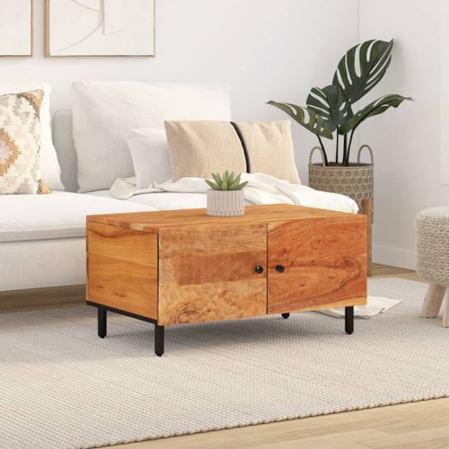 Table basse 80x50x40 cm bois massif d'acacia - Photo n°3; ?>