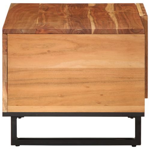 Table basse 80x51x40 cm bois massif d'acacia - Photo n°3; ?>