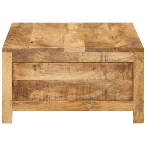 Table basse 80x55x30 cm bois de manguier massif - Photo n°3; ?>