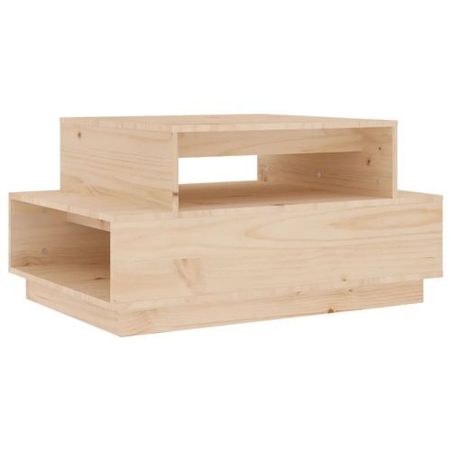 Table basse 80x55x40,5 cm Bois massif de pin - Photo n°2; ?>