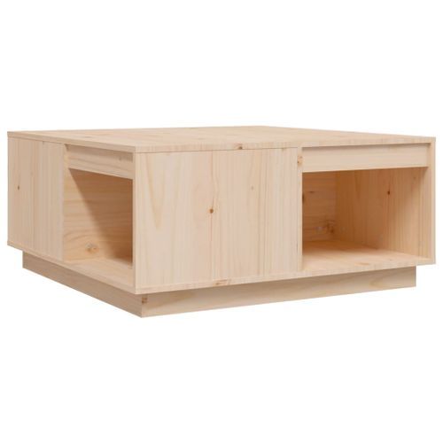 Table basse 80x81x36,5 cm Bois massif de pin - Photo n°2; ?>