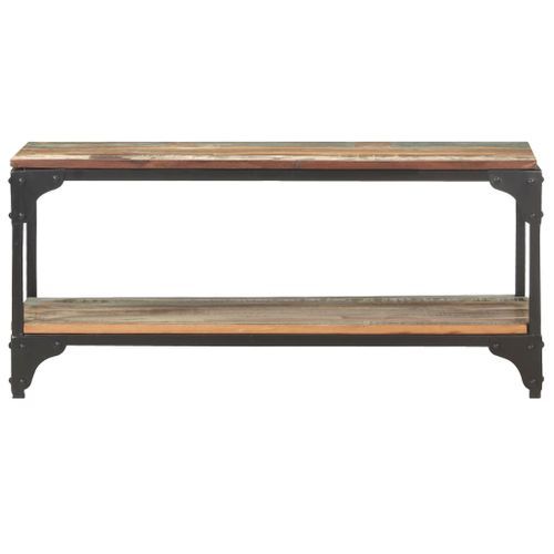 Table basse 90x30x40 cm Bois de récupération massif - Photo n°2; ?>