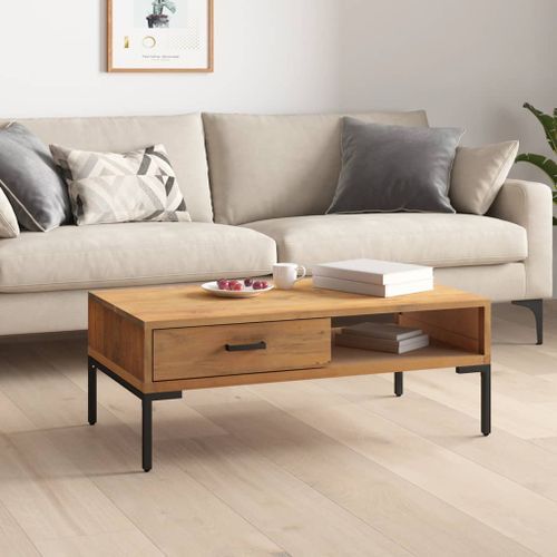 Table basse 90x50x35 cm Bois de pin massif - Photo n°2; ?>