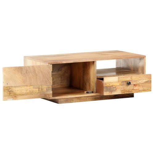 Table basse 90x50x35 cm Bois solide de manguier 2 - Photo n°3; ?>