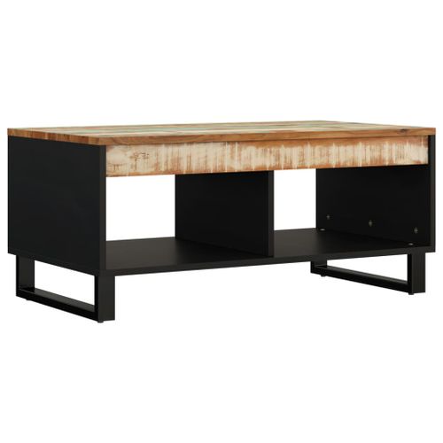 Table basse 90x50x40 cm bois de récupération massif - Photo n°2; ?>