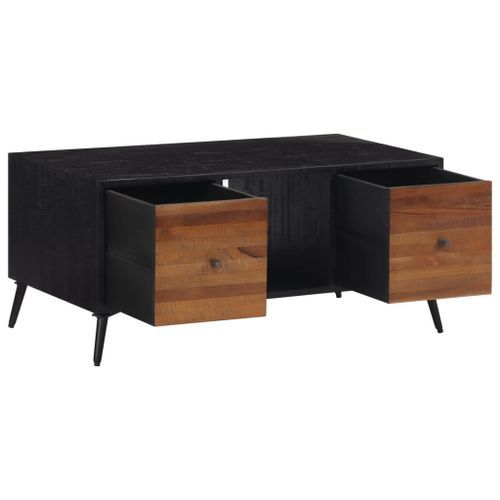 Table basse 90x50x41 cm teck de récupération massif - Photo n°2; ?>