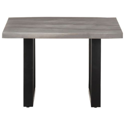 Table basse avec bord naturel 60x60x40 cm Bois d'acacia massif - Photo n°2; ?>