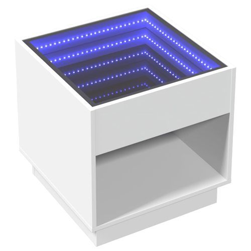 Table basse avec LED infini blanc 50x50x50 cm - Photo n°3; ?>