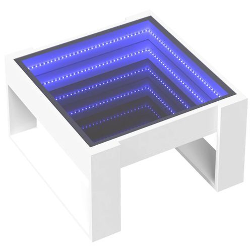 Table basse avec LED infini blanc 50x53x30 cm - Photo n°3; ?>