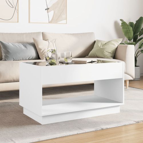 Table basse avec LED infini blanc 90x50x50 cm - Photo n°3; ?>