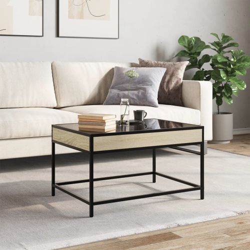 Table basse avec LED infini chêne sonoma 70x50x41 cm - Photo n°3; ?>