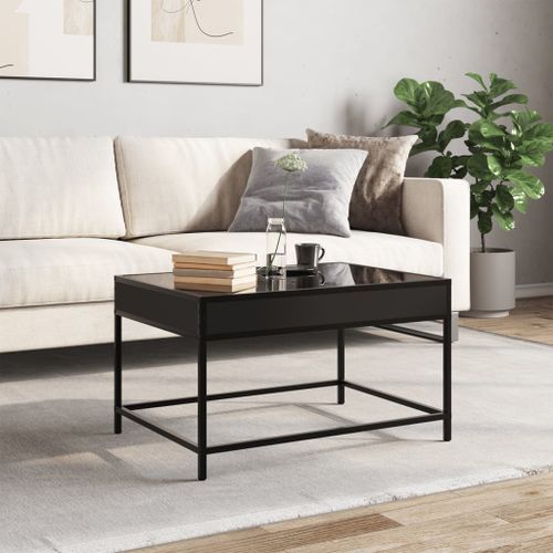 Table basse avec LED infini noir 70x50x41 cm - Photo n°3; ?>