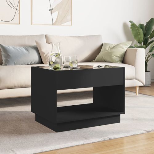 Table basse avec LED infini noir 70x50x50 cm - Photo n°3; ?>