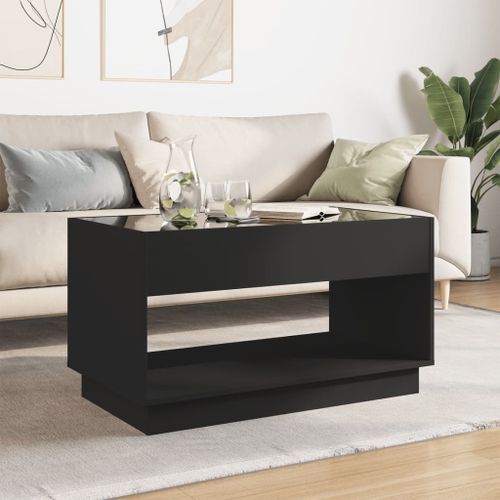 Table basse avec LED infini noir 90x50x50 cm - Photo n°3; ?>