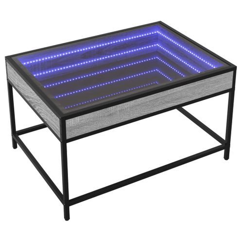 Table basse avec LED infini sonoma gris 70x50x41 cm - Photo n°2; ?>