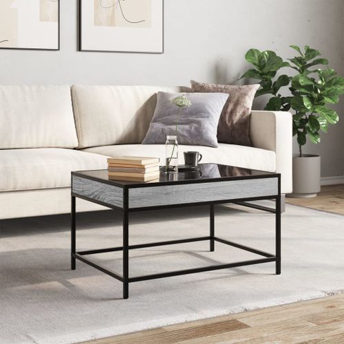 Table basse avec LED infini sonoma gris 70x50x41 cm - Photo n°3; ?>