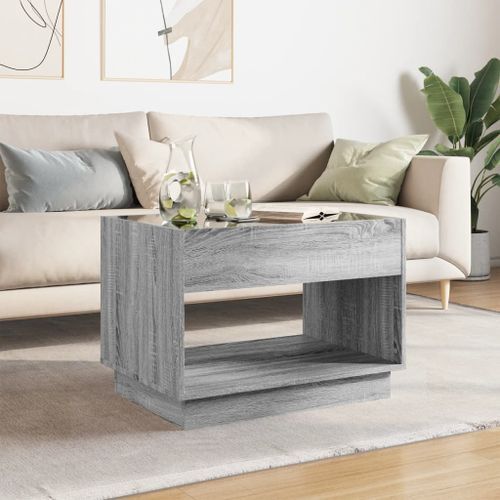 Table basse avec LED infini sonoma gris 70x50x50 cm - Photo n°3; ?>