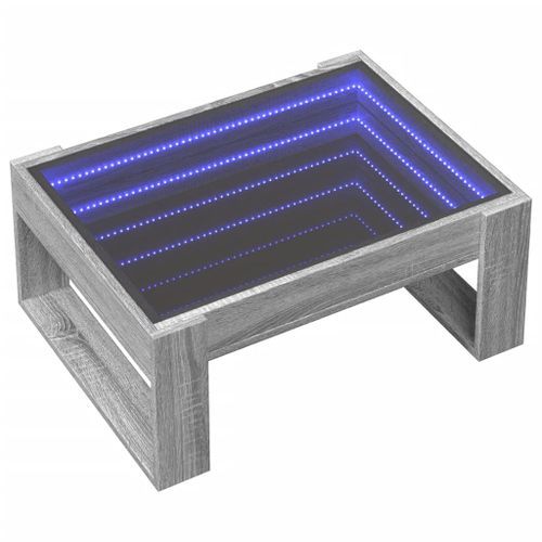 Table basse avec LED infini sonoma gris 70x53x30 cm - Photo n°3; ?>