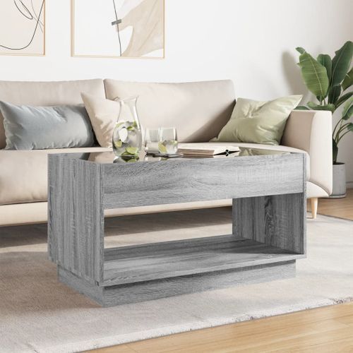 Table basse avec LED infini sonoma gris 90x50x50 cm - Photo n°3; ?>